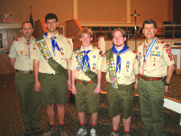 Eagle Scouts Beadling, Haggerty, Hayes