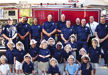 Landmark kids visit Fairburn fire station