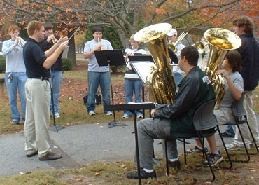 MHS brass ensemble at PTC Veterans Day