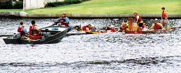 In the first-ever local Dragon Boat races, the City of Peachtree City is Sunk