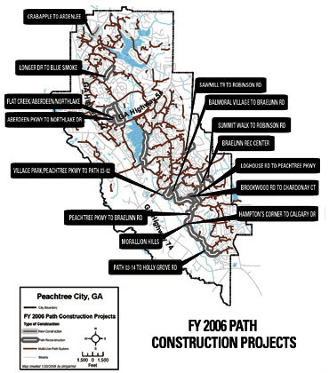 Cart path construction map