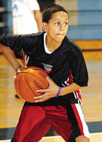 Austin Jones at rising starr basketball camp