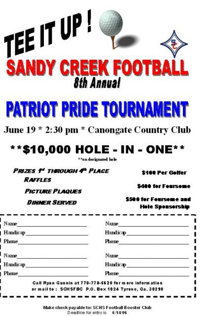 Patriot Pride Tournament Form