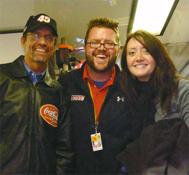 NASCAR Driver Kyle Petty, Rutledge Wood, Rachel Mucklow