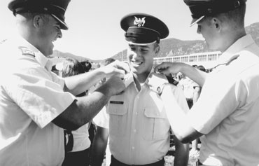 Former Panthers present cadet with new rank