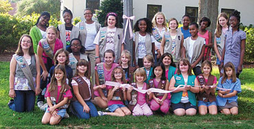Girl scouts pink ribbon